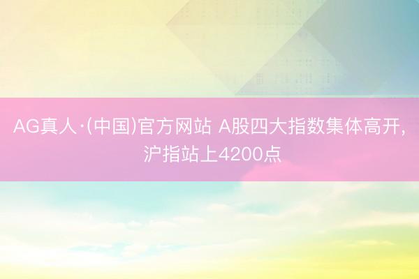 AG真人·(中国)官方网站 A股四大指数集体高开， 沪指站上4200点