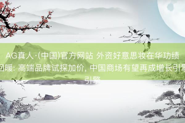 AG真人·(中国)官方网站 外资好意思妆在华功绩回暖: 高端品牌试探加价, 中国商场有望再成增长引擎