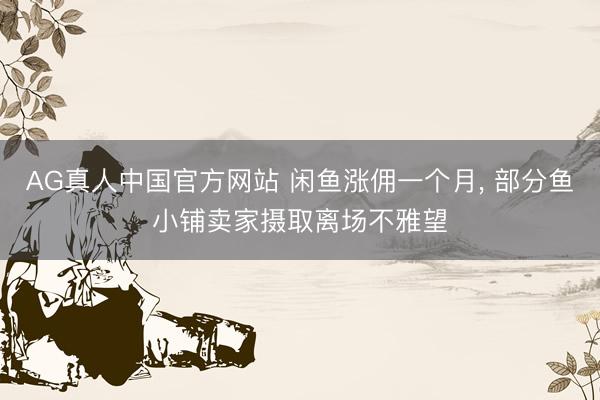 AG真人中国官方网站 闲鱼涨佣一个月， 部分鱼小铺卖家摄取离场不雅望