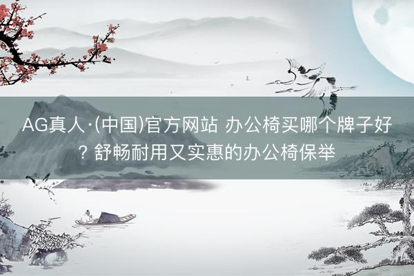 AG真人·(中国)官方网站 办公椅买哪个牌子好? 舒畅耐用又实惠的办公椅保举
